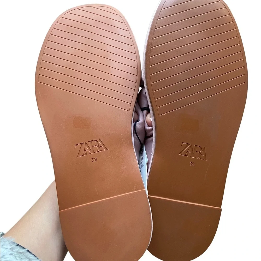 Zara Puff Slides Crisscrossed Sandals - Picture 12 of 13